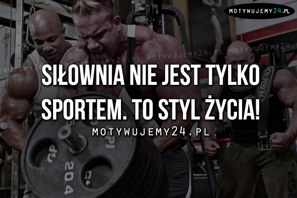 Siłownia nie jest tylko sportem.