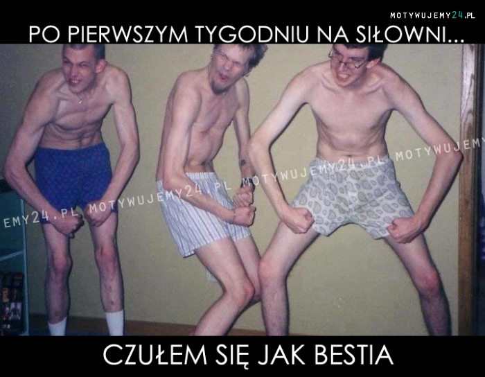 Po 1 tygodniu na siłowni Po 1 tygodniu na siłowni