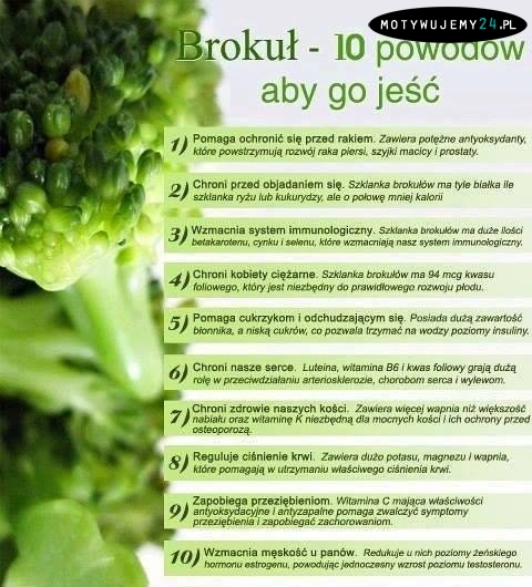 Brokuł, 10 powodów, aby go jeść