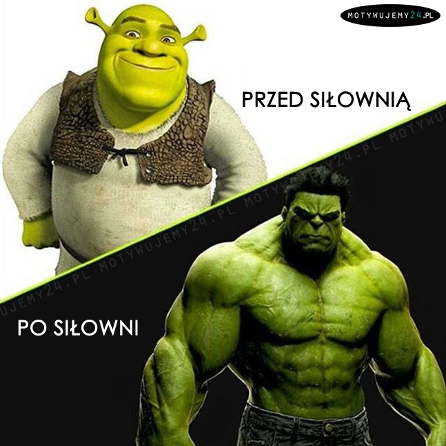 Przed i po siłowni