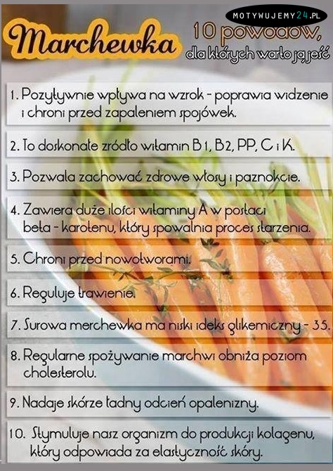10 powodów aby jeść marchew