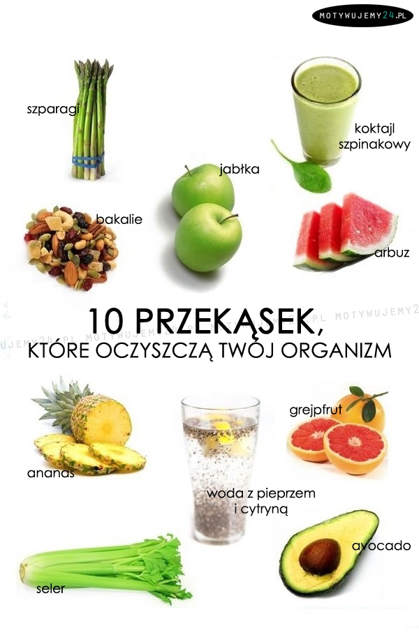 10 oczyszczających przekąsek