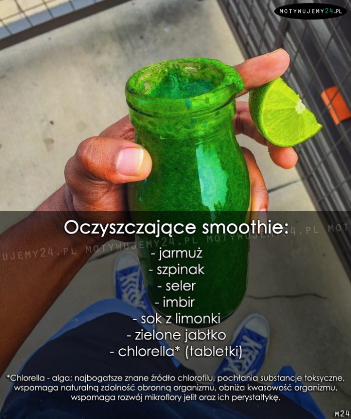 Oczyszczające smoothie z chlorellą