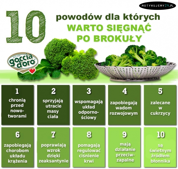 10 powodów, dla których warto jeść brokuły