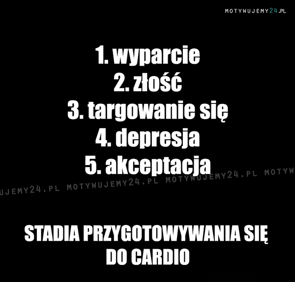 Stadia przygotowywania się do cardio