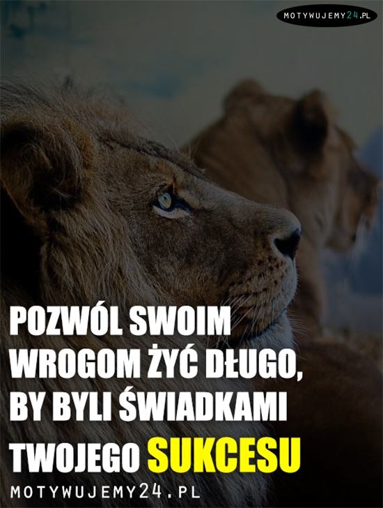 Pozwól swoim wrogom żyć długo...