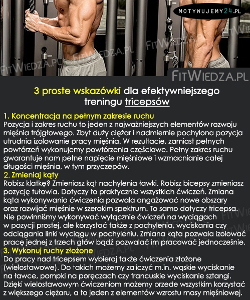 3 wskazówki dla efektywniejszego treningu tricepsów