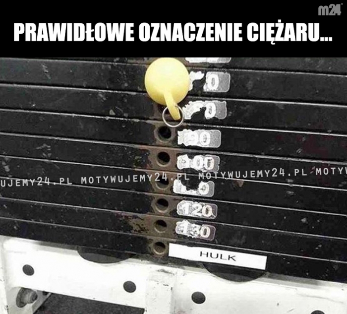 Prawidłowe oznaczenie ciężaru...