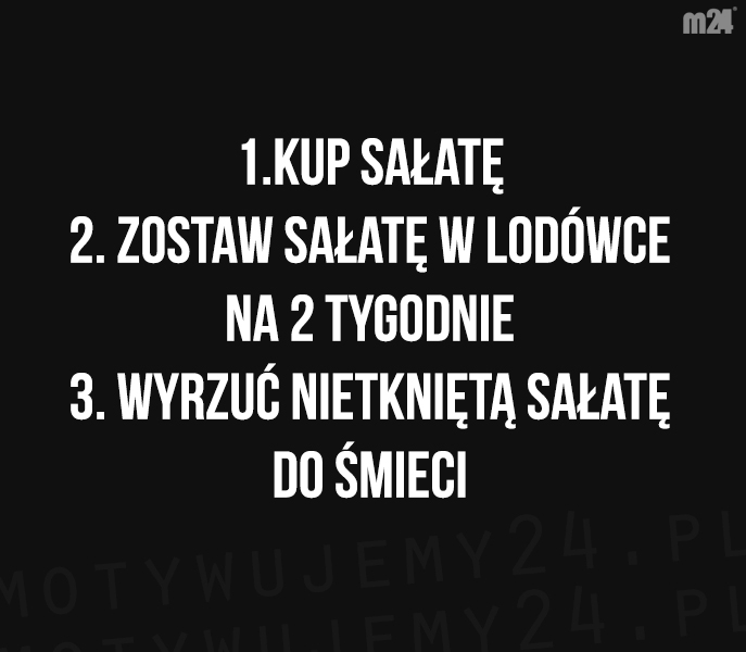 Instrukcja spożycia sałaty...