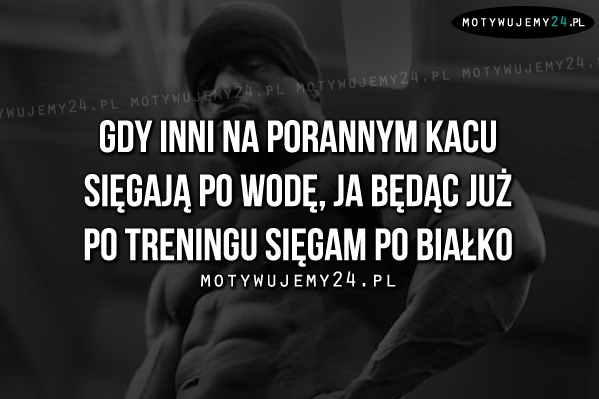 Gdy inni na porannym kacu sięgają po wodę..