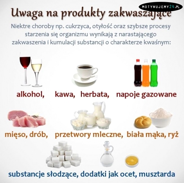 Uwaga na produkty zakwaszające
