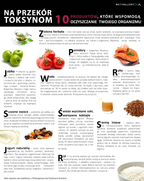 10 produktów pomagających oczyścić organizm