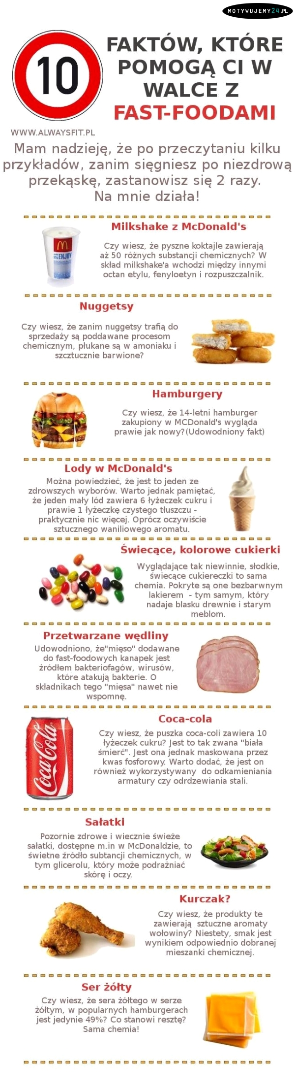 10 faktów, które pomogą Ci w walce z fastfood