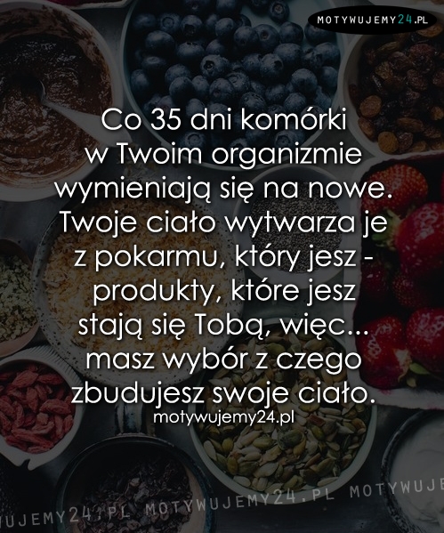 Co 35 dni komórki w Twoim organizmie...