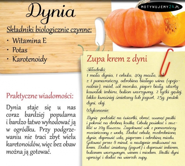Przepis na zupę krem z dyni