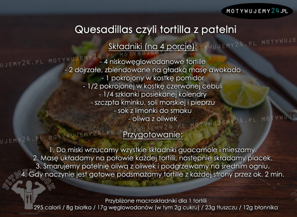 Quesadillas czyli tortilla z patelni