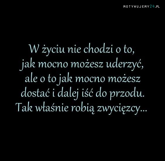 W życiu...