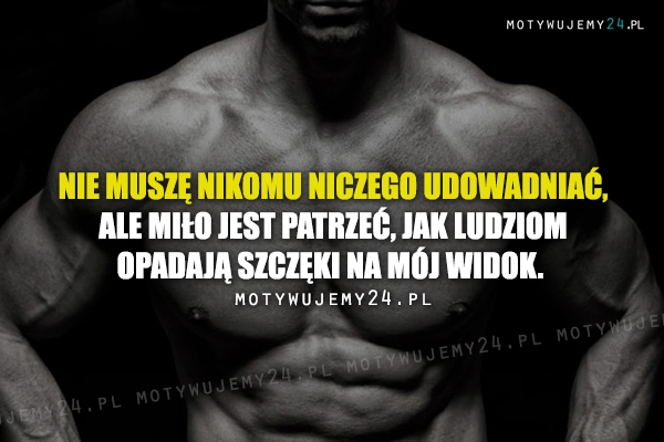 Nie muszę nikomu niczego udowadniać...